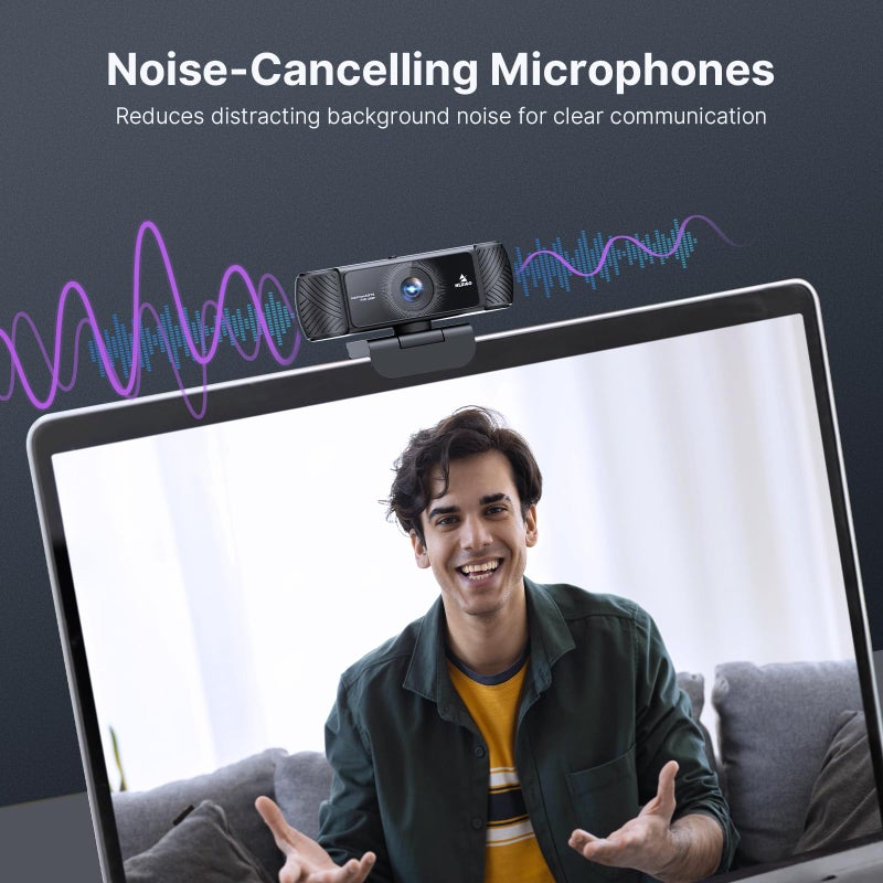 NexiGo 1080P 60FPS Webcam with Software Control and Microphone, AutoFocus, w/Privacy Cover, N680P Pro Computer Web Camera for Skype Zoom Teams, Mac PC Laptop Desktop - Image 4